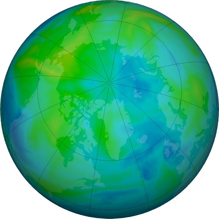 Arctic ozone map for 17 October 2023